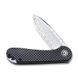 Ніж складаний кишеньковий Civivi Elementum, (7.5 см) Damascus / Carbon Fiber & G10 C907DS фото 3