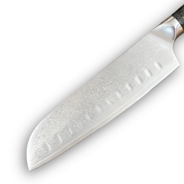 Ніж Кухонний Carbon Ember Santoku (VG-10, Carbon) KT-2585 фото