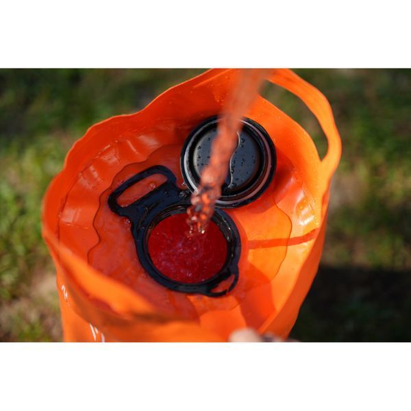Душ портативний із ємністю та насосом Flextail Tiny Shower Bucket, 20л, помаранчевий TSB-700 фото