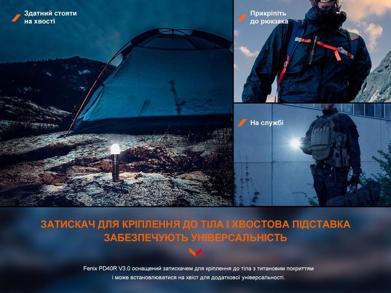 Ліхтар ручний Fenix PD40R V3.0, 3000 lm PD40RV30 фото