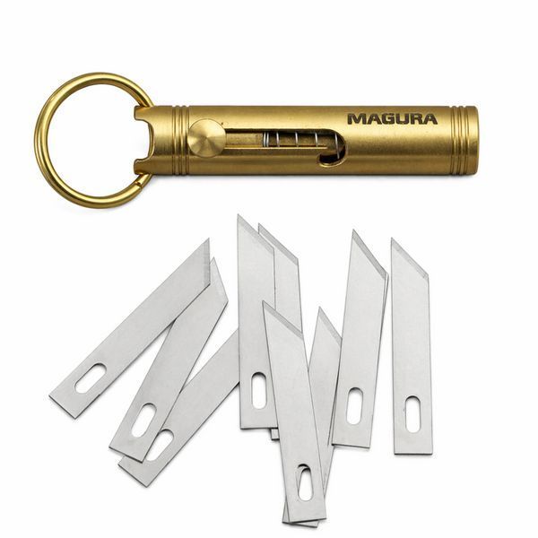 Нож брелок Magura J164 Brass со сменными лезвиями 1558 фото
