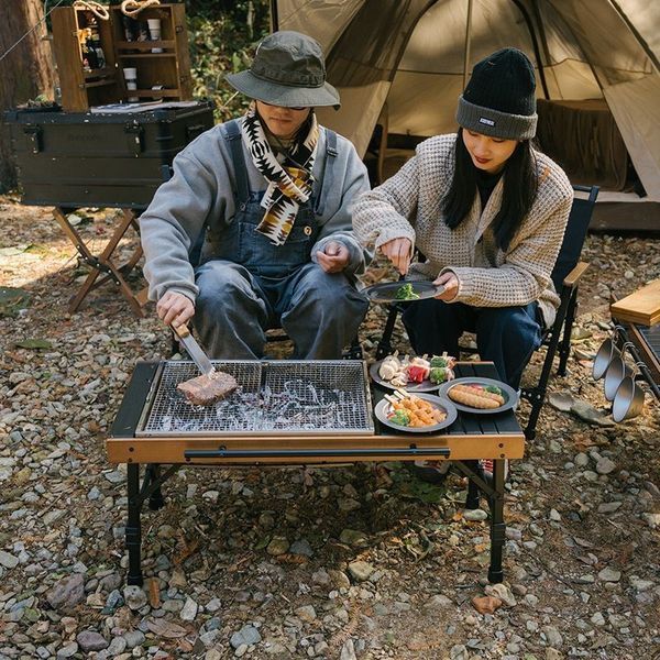 Раскладной стол комбинированный Naturehike Алюминий, Бук NH21JU011 фото