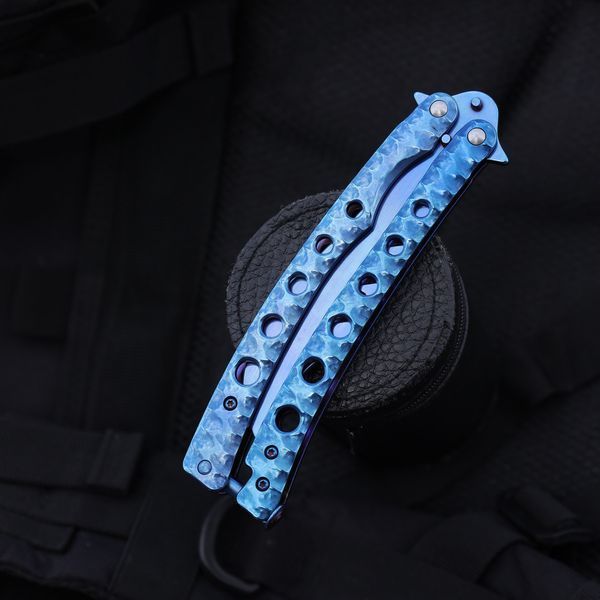 Нож бабочка изогнутый (Тренирующий) Blue 1405 фото Нож бабочка изогнутый (Тренирующий) Blue 1405 фото