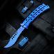 Ніж метелик вигнутий (Тренувальний) Blue 1405 фото 6