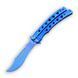 Ніж метелик вигнутий (Тренувальний) Blue 1405 фото 1