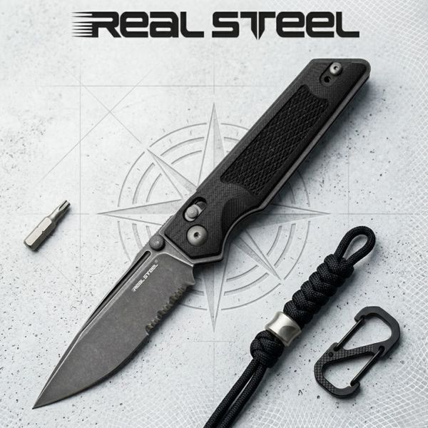 Ніж складаний Real Steel Sacra Tact| Tanto Serrated 7713B 7713B фото