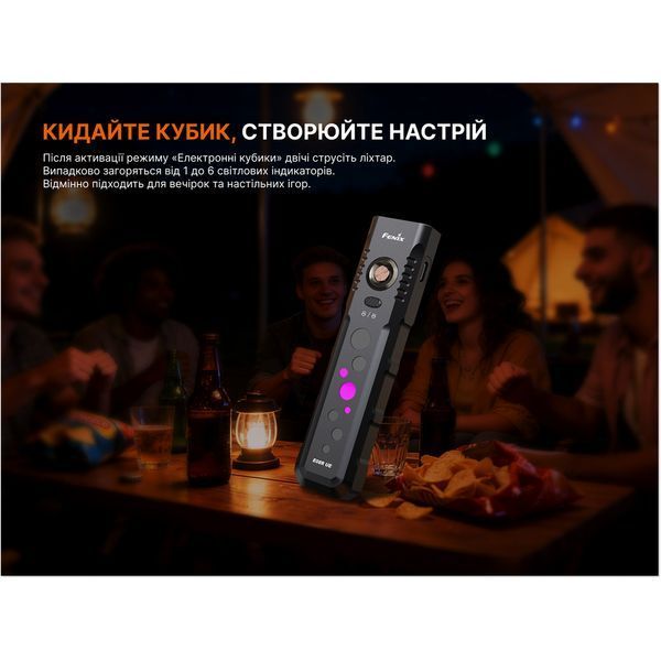 Ліхтар Fenix E08R UE, чорний E08RUEB фото