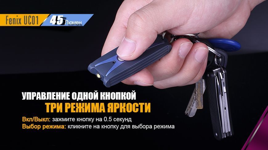 Ліхтар ручний Fenix UC01 Blue 44219 фото