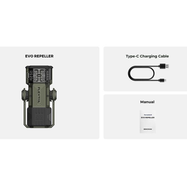 Фумігатор-ліхтар-powerbank кемпінговий Flextail Evo Repel, зелений 69242 фото