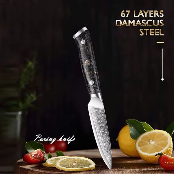 Ніж кухонний овочевий Carbon Ember Light (VG-10, Carbon) KT-2588B фото