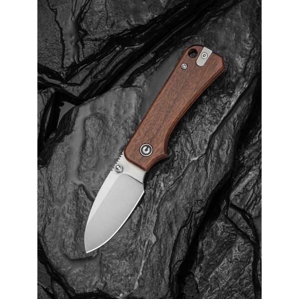 Ніж складаний кишеньковий Civivi Baby Banter Slip Joint (6 см) Nitro-V / Wood натуральний C25066A-2 фото