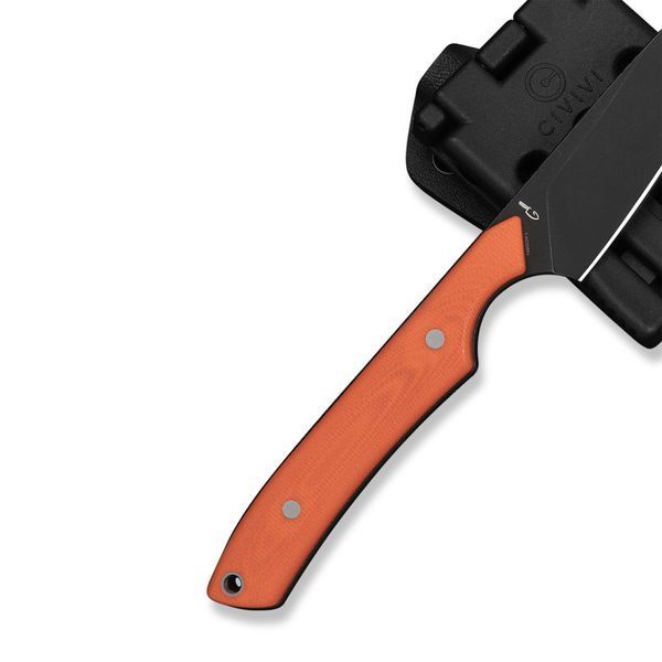 Ніж фіксований кишеньковий Civivi High Grass Field Knife (7,4 см) 14C28N / G10 помаранчевий з чохлом C25084-1 фото