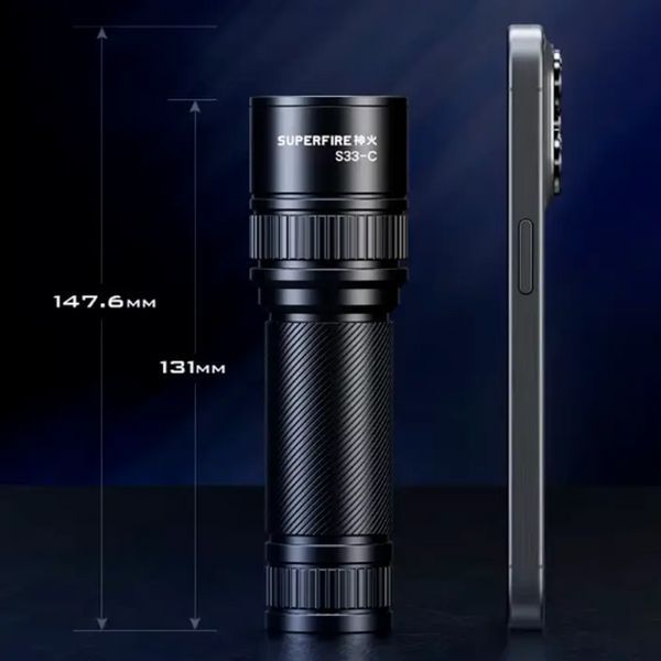 Легкий EDC Ліхтарик з вбудованим акумулятором SuperFire S33-C SF-S33-C фото