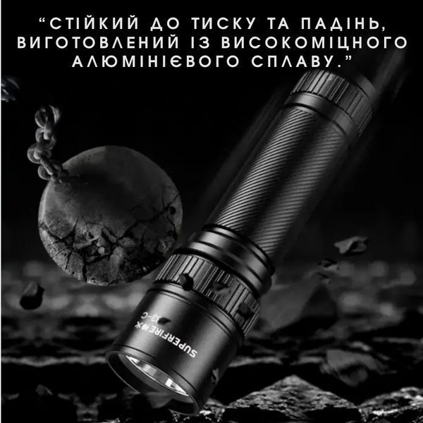 Легкий EDC Ліхтарик з вбудованим акумулятором SuperFire S33-C SF-S33-C фото