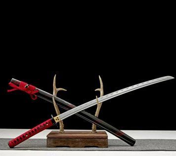 Катана Сувенирная Red Silver laminated steel 1644 фото