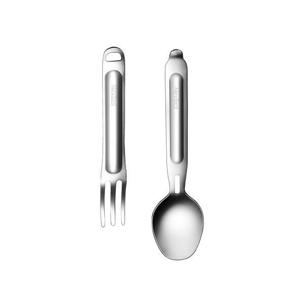 Туристичний набір ложка-виделка NexTool Portable Stainless Steel Tableware, нержавіюча сталь NE20133 фото