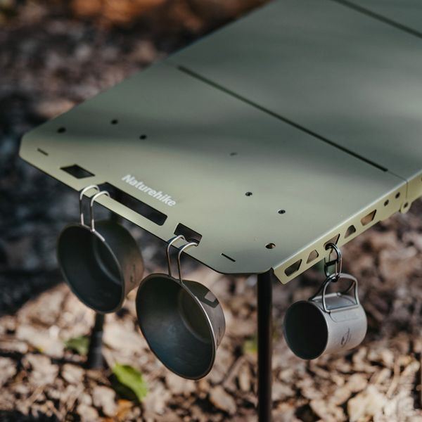 Складной стол Naturehike CNK2450JJ025, 80х40 см, алюминий, оливковый 6977465868626 фото