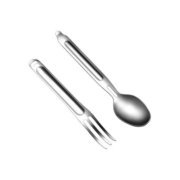 Туристичний набір ложка-виделка NexTool Portable Stainless Steel Tableware, нержавіюча сталь NE20133 фото