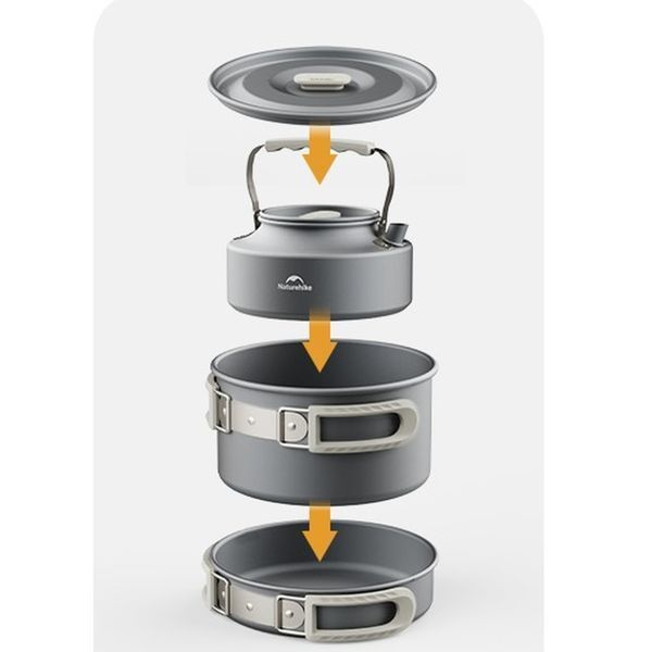 Кастрюля Naturehike CNK2450CF010, 1.7 л, алюминий 6976507663342 фото