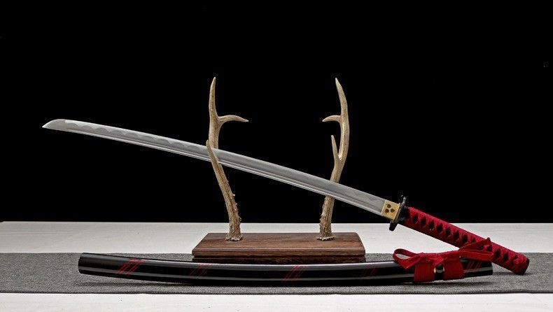 Катана Сувенирная Red Silver laminated steel 1644 фото