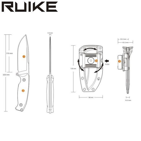 Ніж фіксований Ruike Jager F118-G F118-G фото