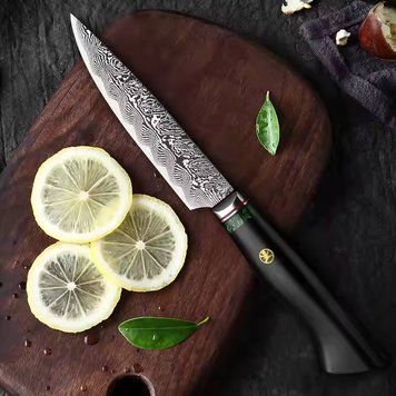 Нож кухонный универсальный Black Citrus (VG-10, Wood) KT-2509 фото