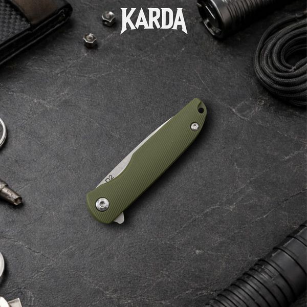Ніж Складний Брелок Karda J160 Army Green 1672 фото