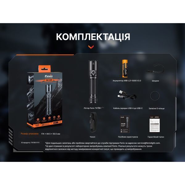 Ліхтар тактичний Fenix TK15R TK15R фото