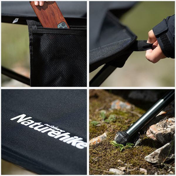 Гамак розкладний одномісний Naturehike Outdoor Folding Hammock NH20JJ011, 300D Oxford, чорний 6927595747834 фото