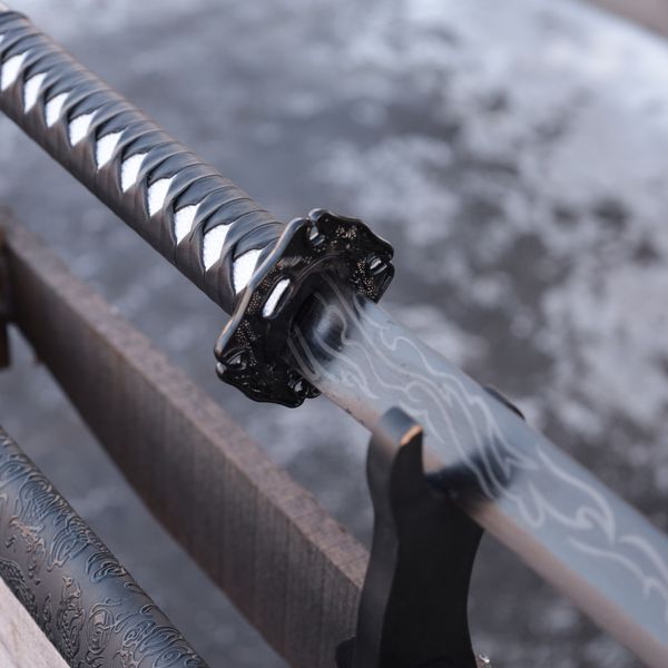 Катана Сувенирная Straight Tanto Black laminated steel 1652 фото