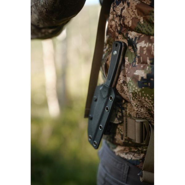 Ніж фіксований туристичний Civivi Carveth (9,1 см) AEB-L / G10 чорний з чохлом C25040-1 фото