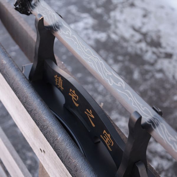 Катана Сувенирная Straight Tanto Black laminated steel 1652 фото