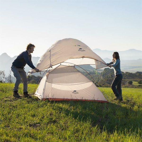 Намет надлегкий одномісний з футпринтом Naturehike Cloud Up 1 Updated NH18T010-T, 20D, сіро-червоний 57556 фото
