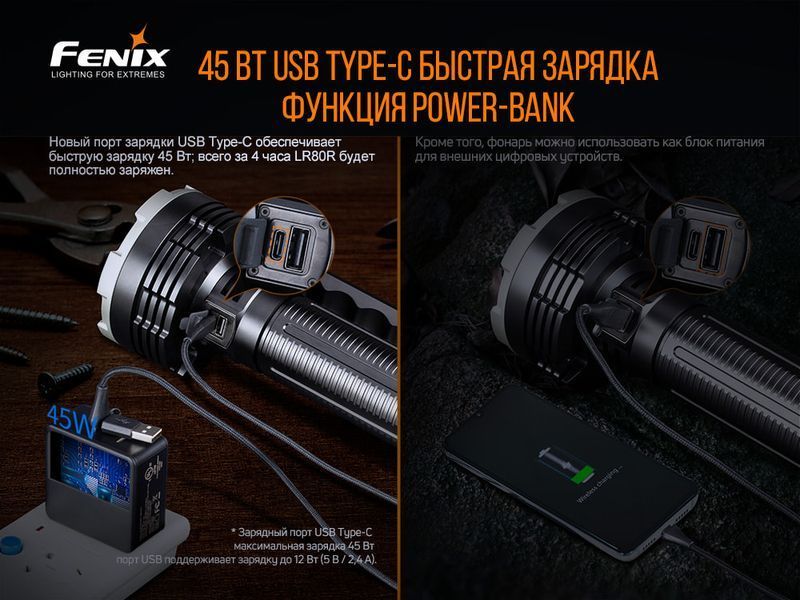 Фонарь ручной Fenix LR80R LR80R фото