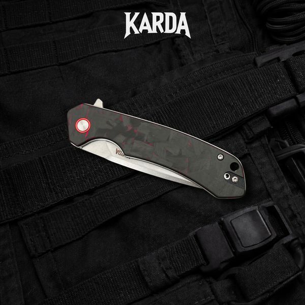 Нож складной Karda J146 Carbon Red 1669 фото