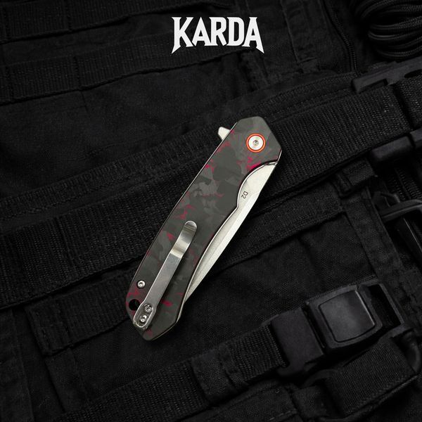 Нож складной Karda J146 Carbon Red 1669 фото