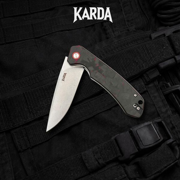 Нож складной Karda J146 Carbon Red 1669 фото