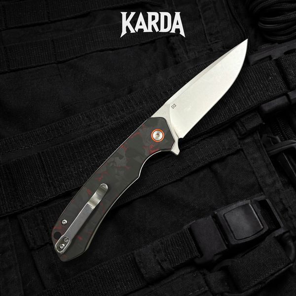 Нож складной Karda J146 Carbon Red 1669 фото