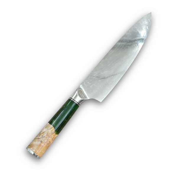 Ніж кухонний Шеф (VG-10, Green Brown) KT-2205GB фото