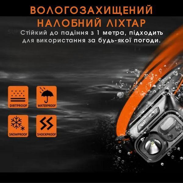 Автономний налобний ліхтарик з двома джерелами світла SuperFire HL23-S SF-HL23-S фото