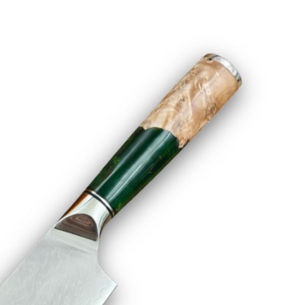 Ніж кухонний Шеф (VG-10, Green Brown) KT-2205GB фото