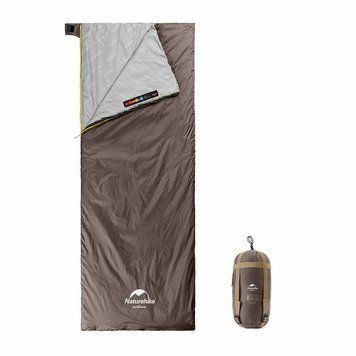 Спальник надлегкий Naturehike Summer LW180 NH21MSD09 лівий, (15&deg;C), p-p XL, коричневий 6927595777985-L фото
