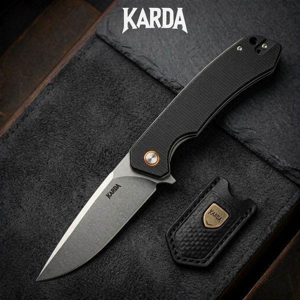 Ніж складний Karda J146 Linen Black 1666 фото