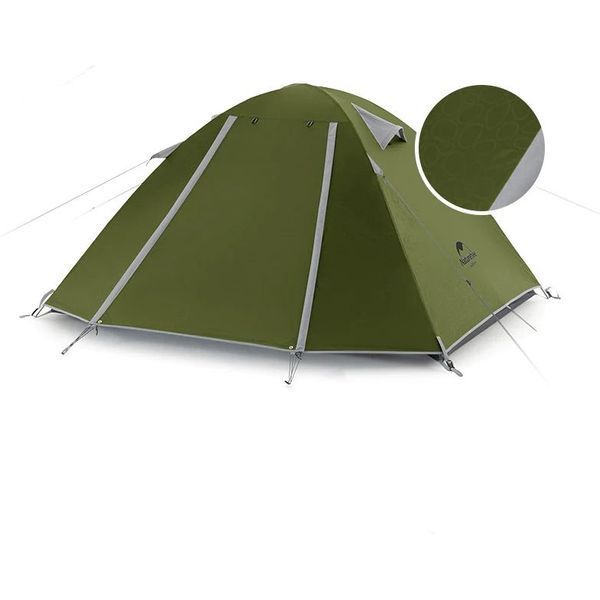 Намет тримісний Naturehike P-Series NH18Z033-P 210T/65D, темно-зелений 62468 фото