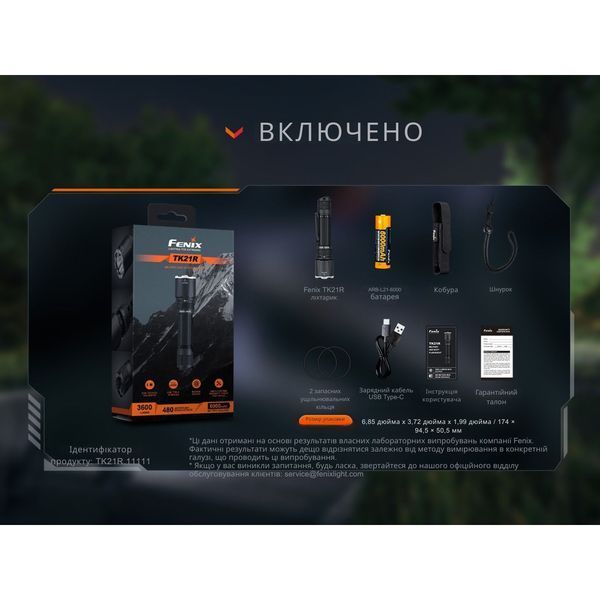 Ліхтар тактичний Fenix TK21R TK21R фото