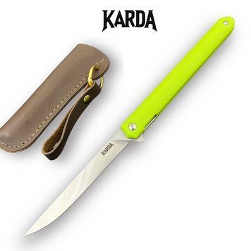 Нож Складной Karda J097 lime green handle drop blade 1546 фото