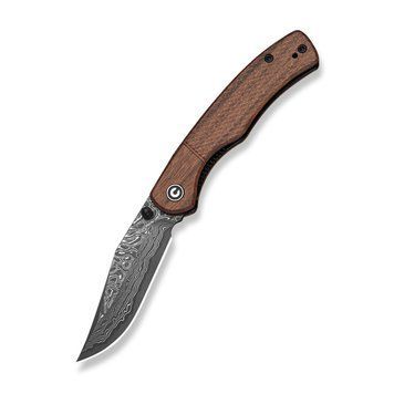 Ніж складаний кишеньковий Civivi Clingman (7.6 см) Damascus / Guibourtia Wood дерево C23065B-DS1 фото
