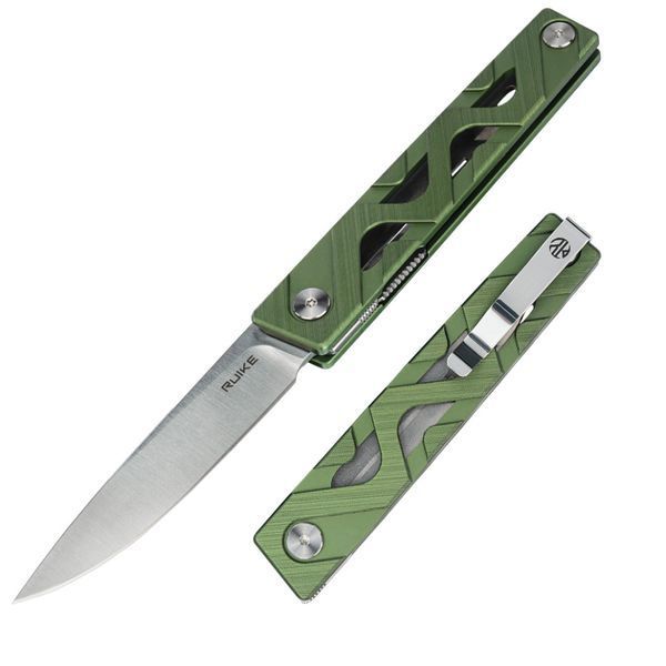 Ніж складаний туристичний Ruike P878-AG, (8.7 см) 14C28N / 6063Aluminum зелений P878-AG фото