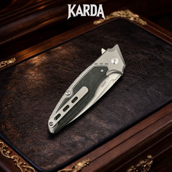Нож Складной Karda J214 Carbon Black M390 J214B фото