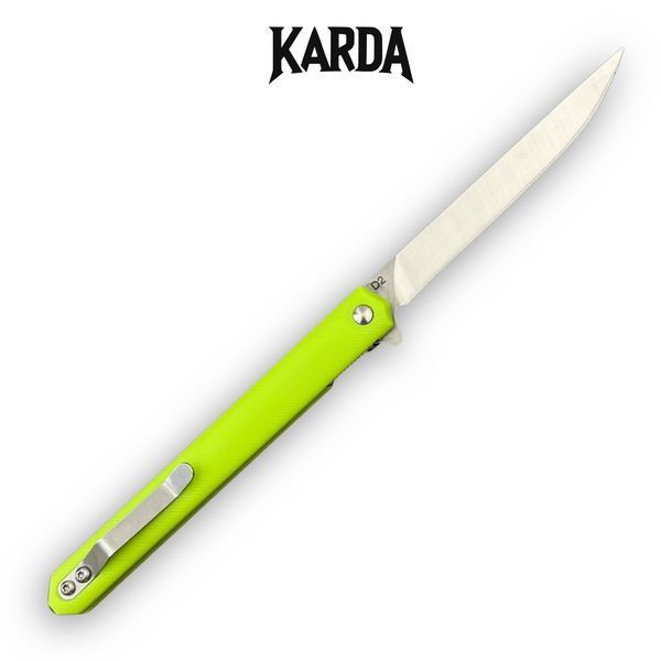 Нож Складной Karda J097 lime green handle drop blade 1546 фото